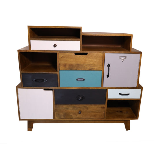 Colourful Jaipur Opus Solid Mango Wood Side Cabinet