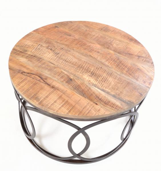 Old Empire Round Lattice Frame Mango Coffee Table