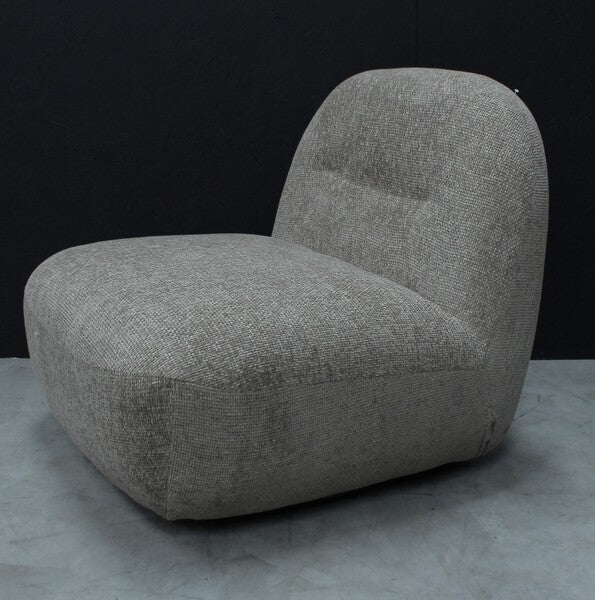 Sienna Oversized Swivel Chair In Boucle Stone